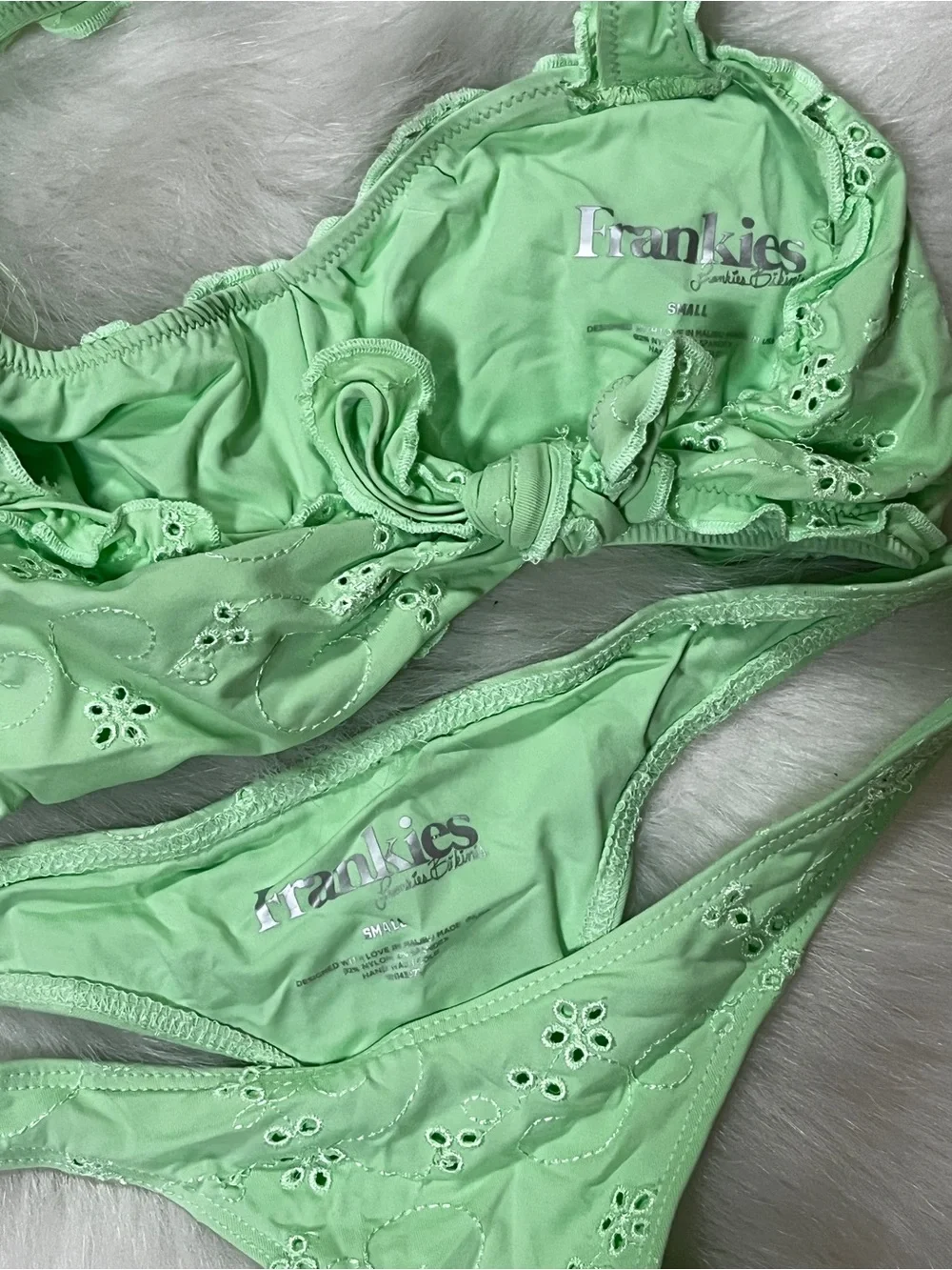 Frankies Bikinis Colby Top + Anna Bottom Set - Mint